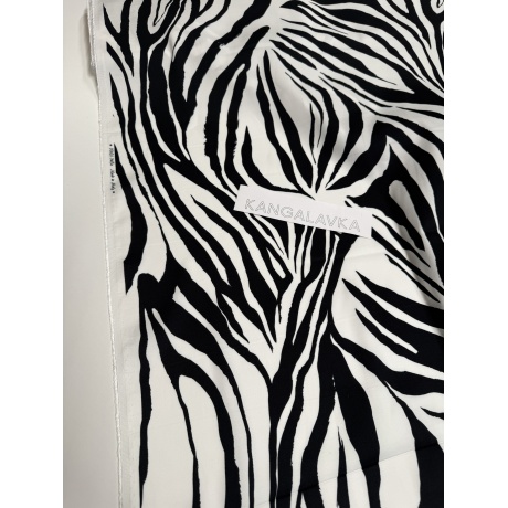 Viskooskangas "sebra" mustvalge mustriga