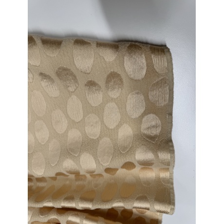 Жаккардовая ткань, жёлтая с принтом горох