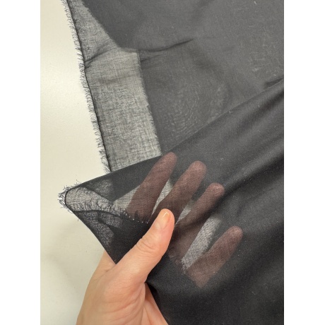 Õhuke puuvilla–siidi kangas, must