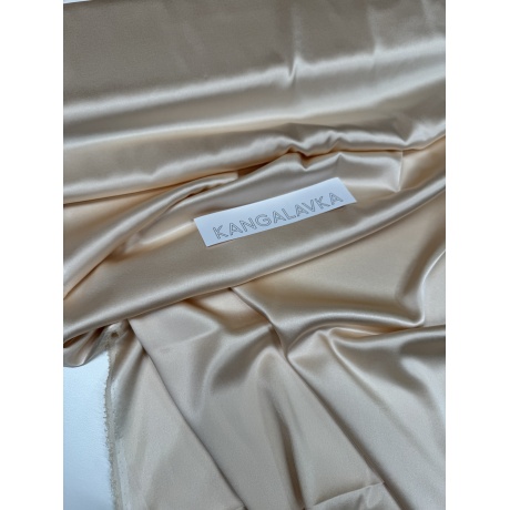 Атласный шелк, жемчужно-бежевый