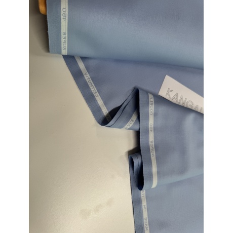 Шерстяная ткань double face super 150, голубая 