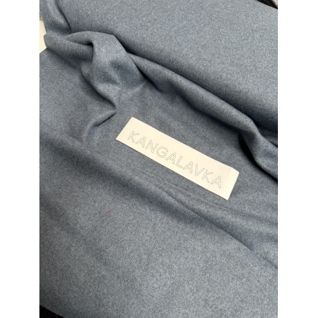 Шерстяная костюмная ткань, голубо-серая 