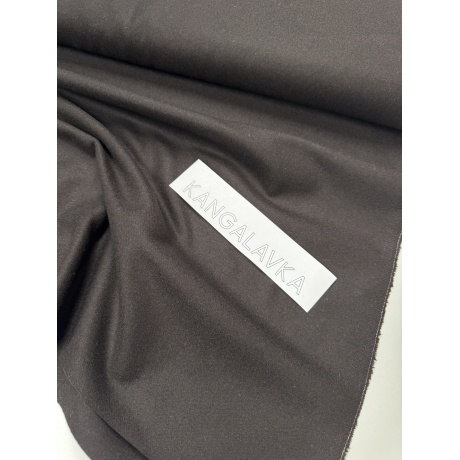 Шерстяная пальтовая ткань, темно-коричневая