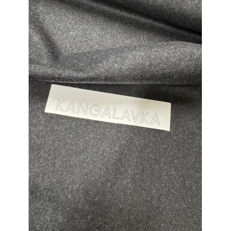 Шерстяная пальтовая ткань, темно-серая 