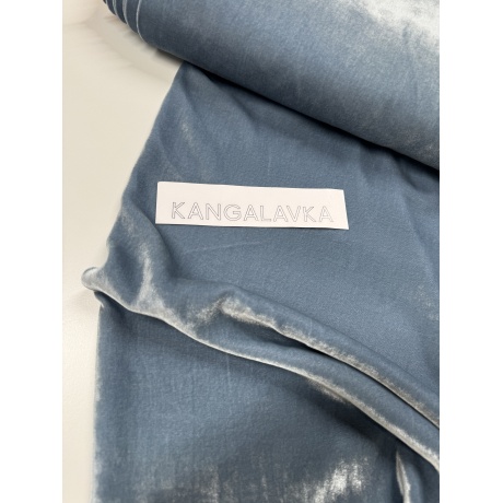 Бархат, голубой 