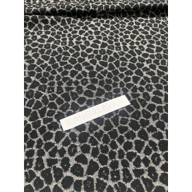 Жаккардовая ткань "леопард"  чёрно-белая 