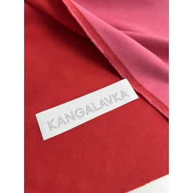 Kahepoolne villane kangas, punane/roosa