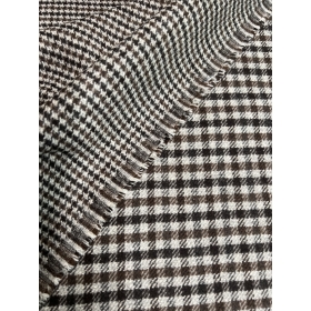Kahepoolne villane kangas, hall/pruun 